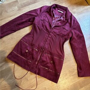 JW PEI Burgundy Corset Dress